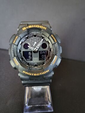 Casio G-Shock Black and Orange Digital-Analog Watch